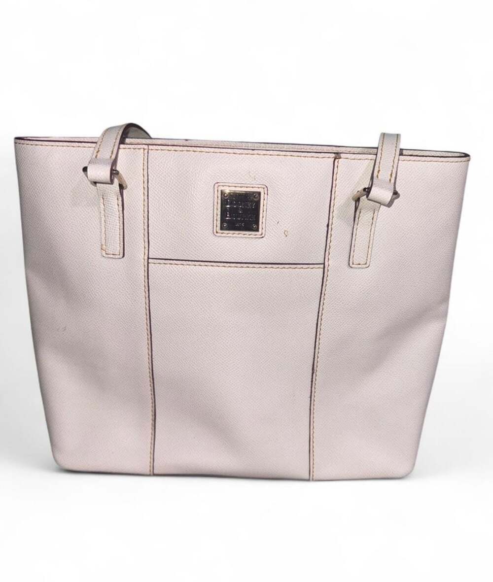Dooney & Bourke Saffiano Leather Shopper Tote Bag in White
